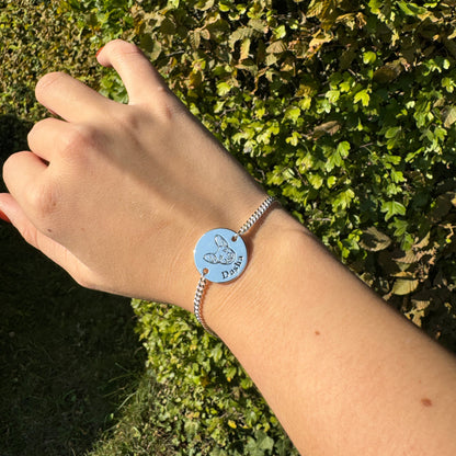 Personligt husdjursporträtts-armband