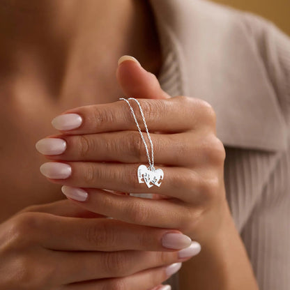 Personligt tass- och hjärtnamnshalsband