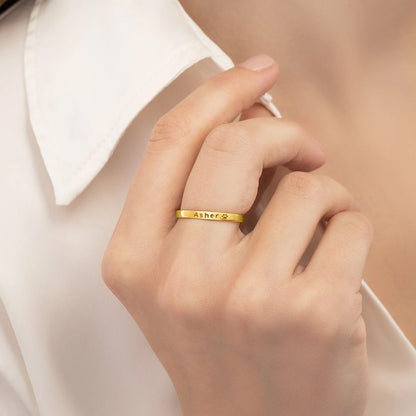Personlig ring med husdjurets namn