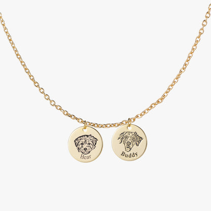 Personligt husdjursporträtt-halsband