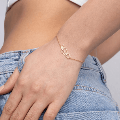 Personligt kattnamnsarmband