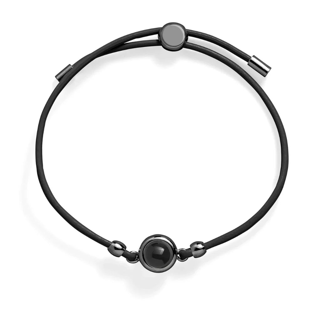 Personligt fotoarmband i läder