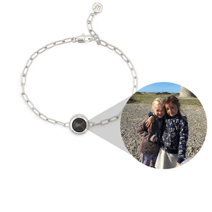 Personligt fotoarmband med ankarkedja