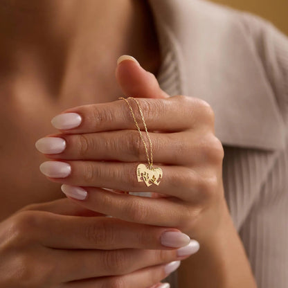 Personligt tass- och hjärtnamnshalsband