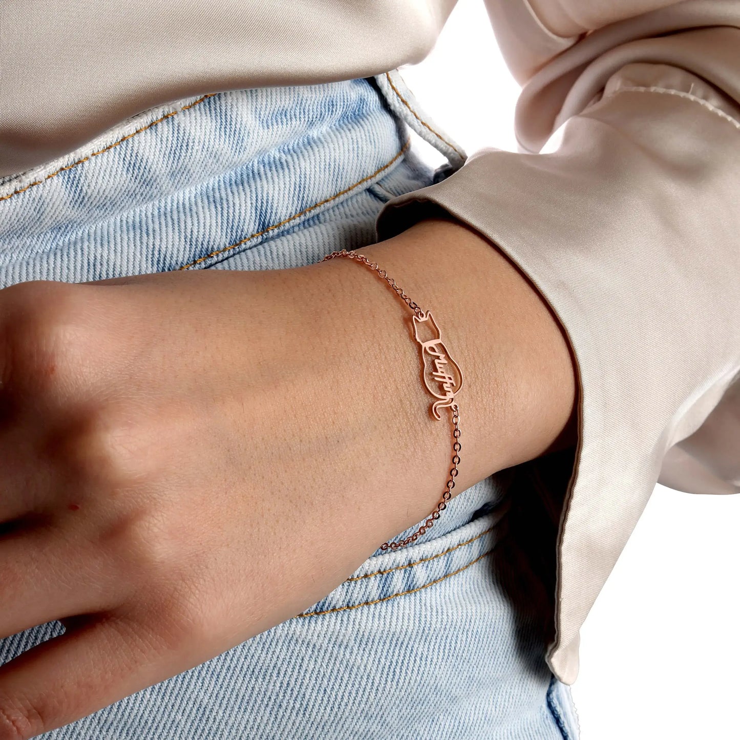 Personligt kattnamnsarmband