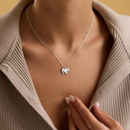 Personligt tass- och hjärtnamnshalsband