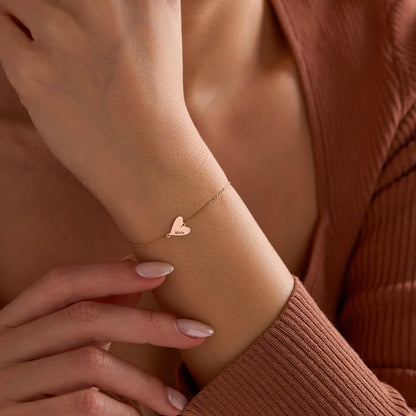 Personligt graverat hjärtarmband