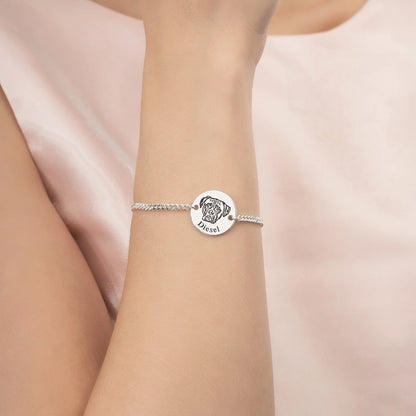 Personligt husdjursporträtts-armband