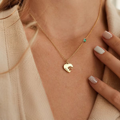 Personligt tass- och hjärtnamnshalsband