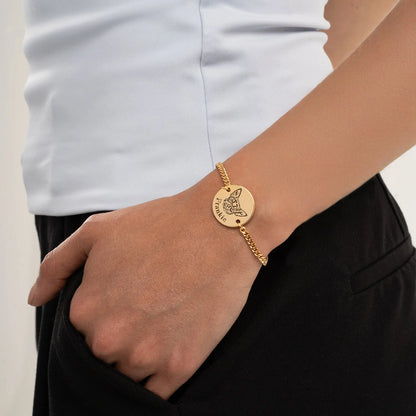 Personligt husdjursporträtts-armband