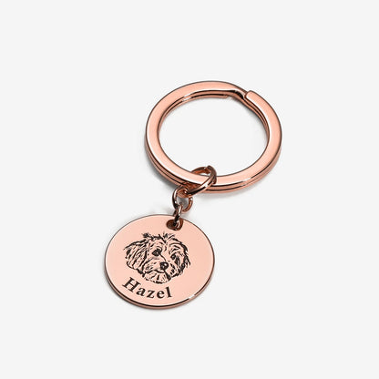 Nyckelring med personlig husdjursbild